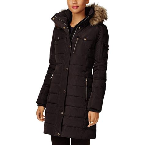 michael kors hooded down coat men|Michael Kors ladies puffer coats.